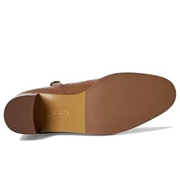 ralph lauren Cassie Burnished Brown Leather Bootie - Picture 8 of 12